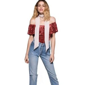 Crushed Velvet Bodysuit